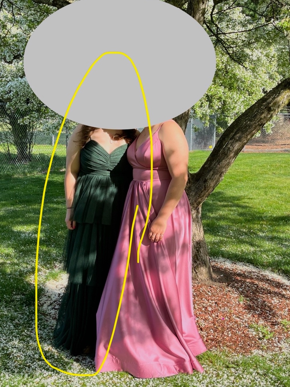 JJs House Dark Green Tiered Chiffon Prom Gown